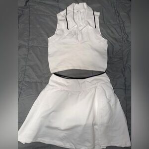 Cute white fabeletics tennis outfit 🤍🕊️